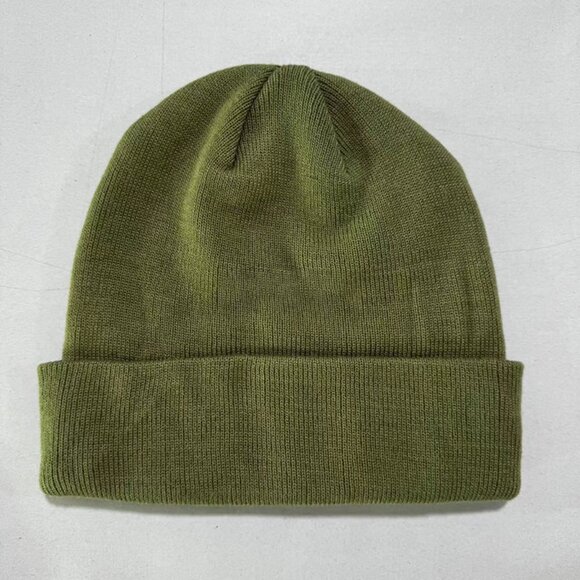 DIME Dark Green Embroidered Knitted Hat - Picture 2 of 3